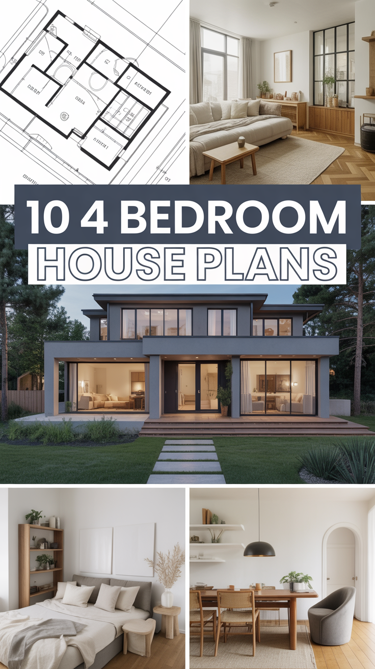 🏠 10 4 Bedroom House Plans