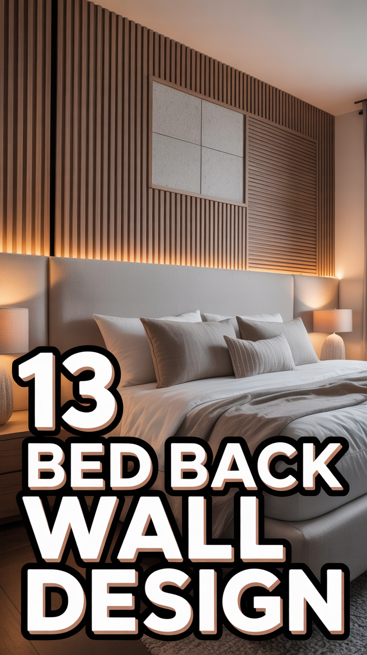🛏️ 13 Bed Back Wall Design