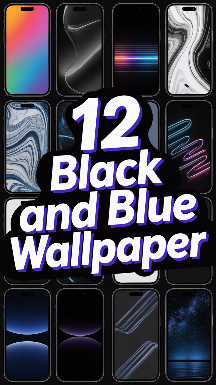 🎨 12 Black And Blue Wallpaper