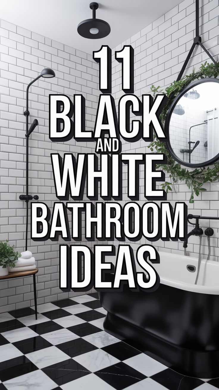 🛁 11 Black And White Bathroom Ideas