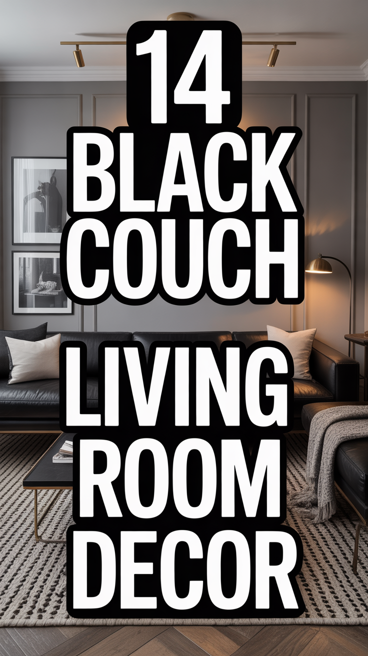 🖤 14 Black Couch Living Room Decor