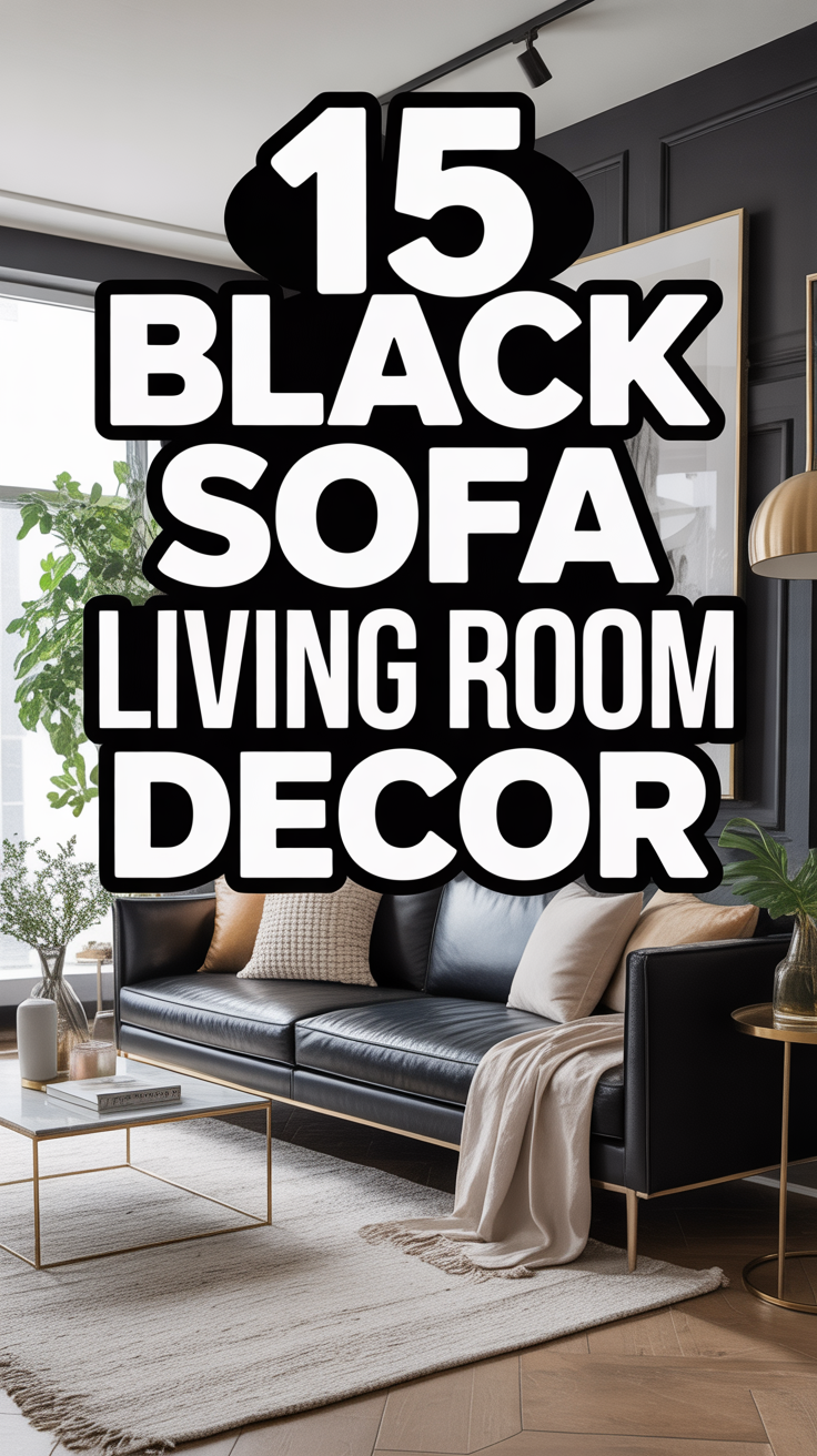🛋️ 15 Black Sofa Living Room Decor