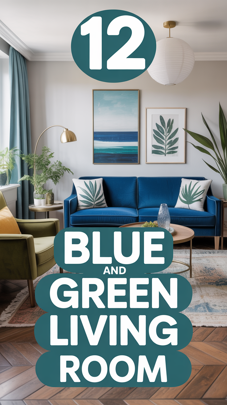 🛋️ 12 Blue And Green Living Room