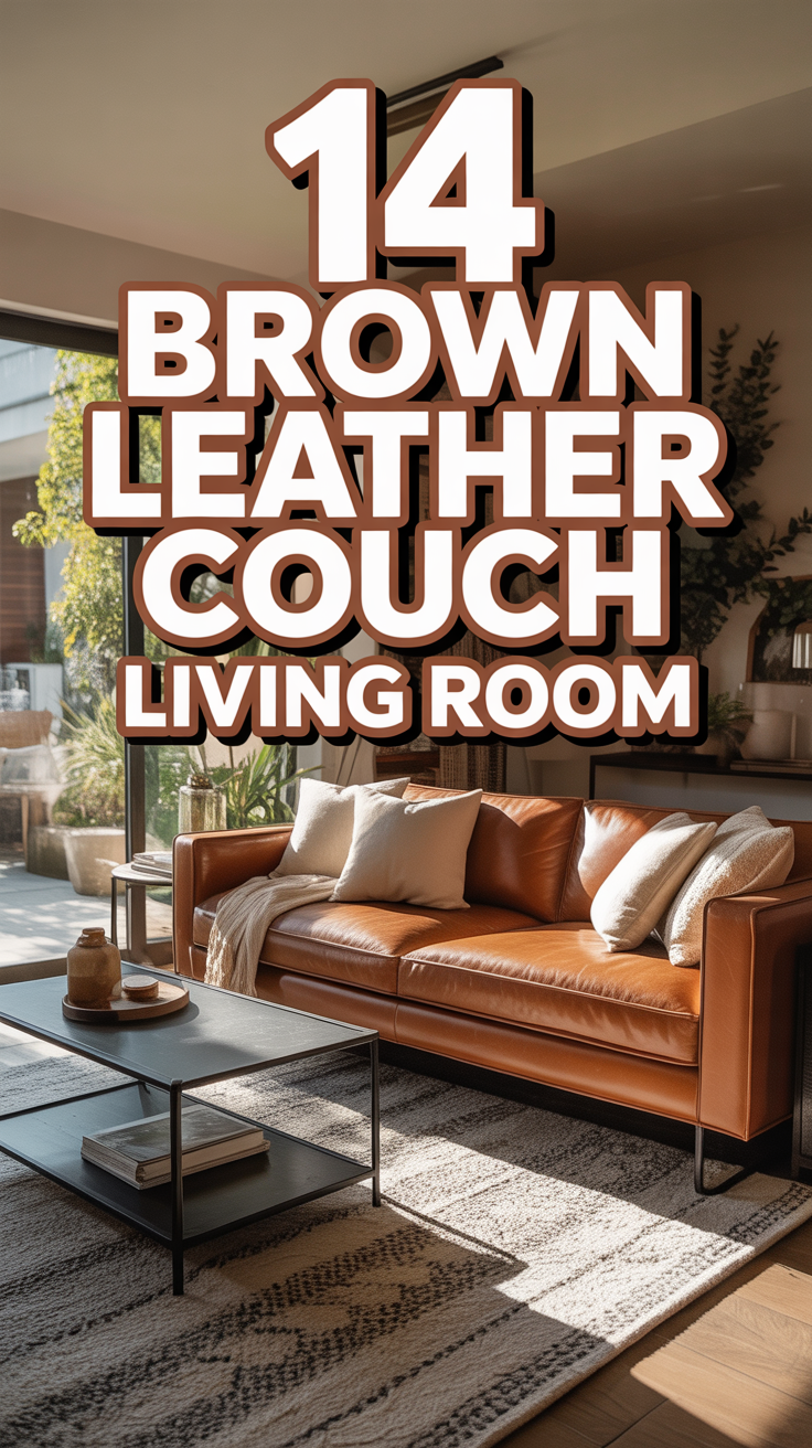🛋️ 14 Brown Leather Couch Living Room