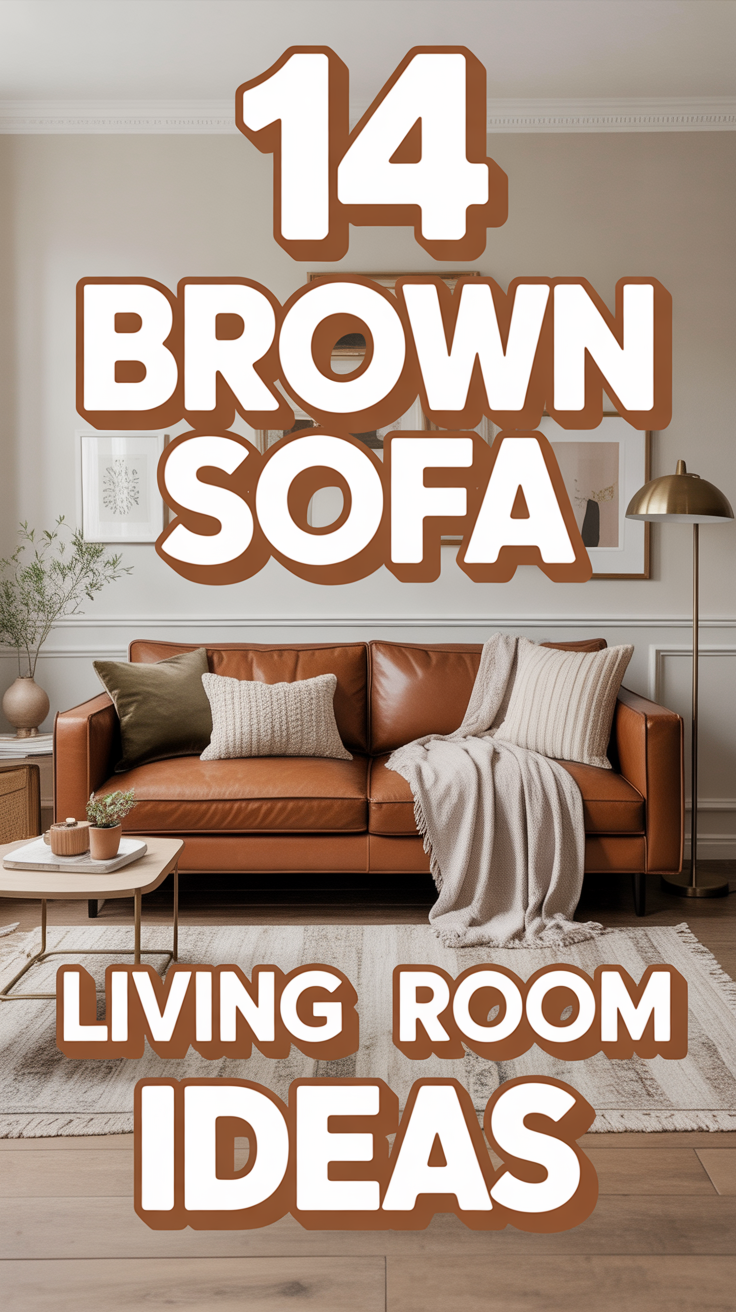 🛋️ 14 Brown Sofa Living Room Ideas