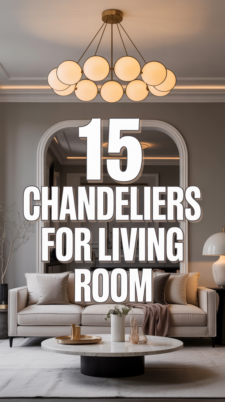 💡 15 Chandeliers For Living Room