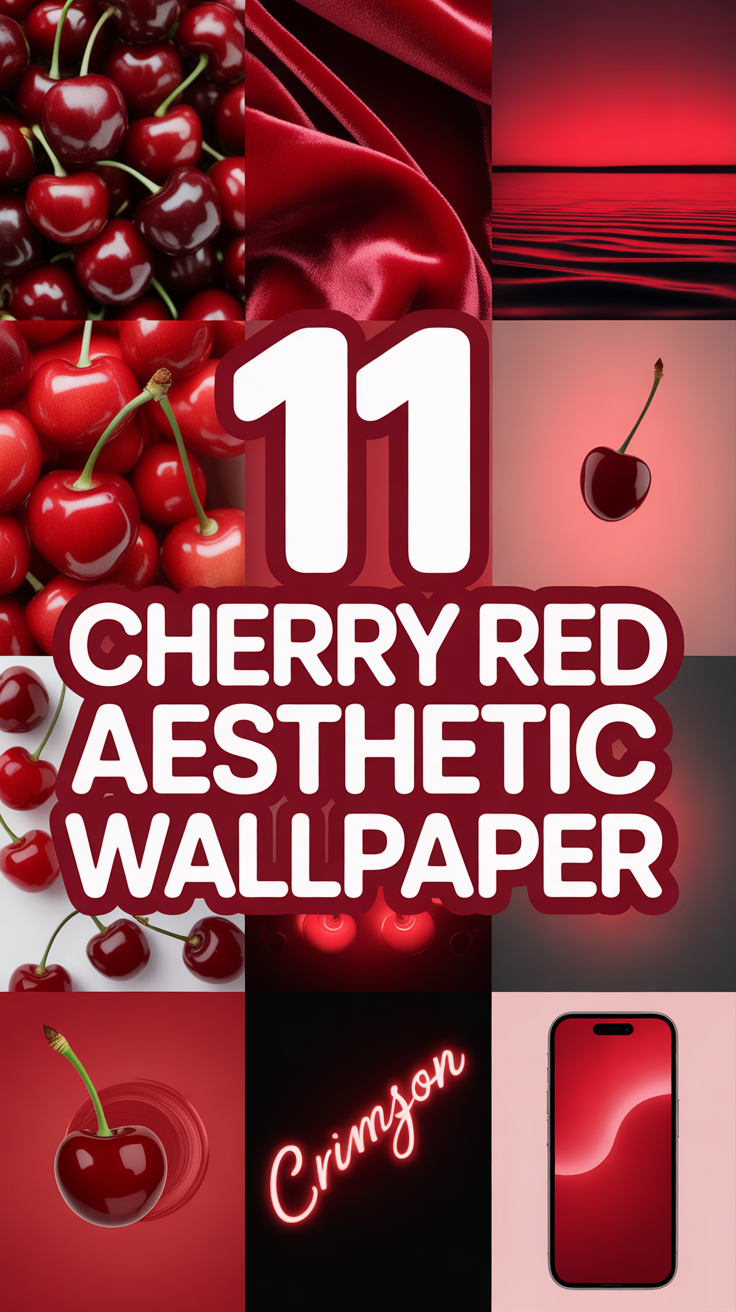 🍒 11 Cherry Red Aesthetic Wallpaper