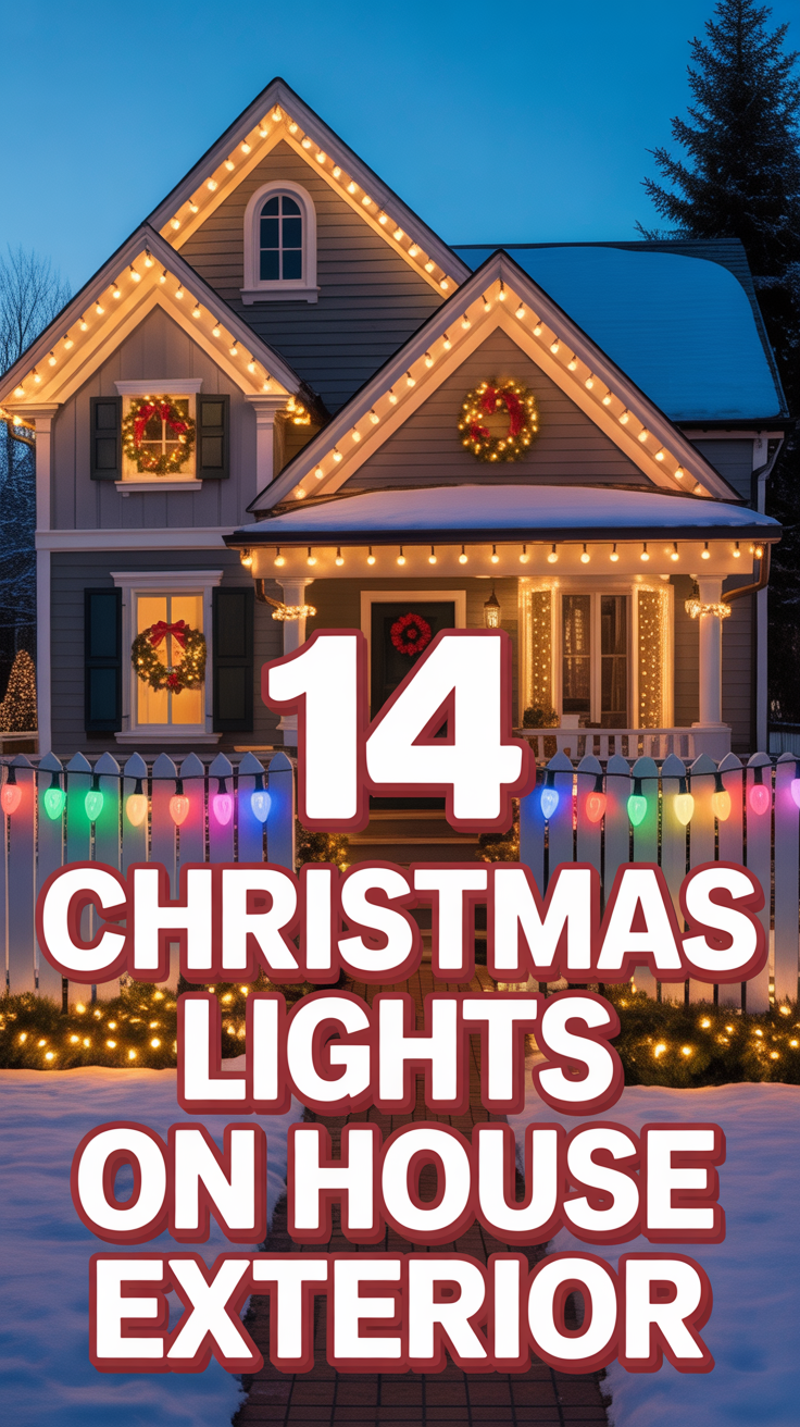 🎄 14 Christmas Lights On House Exterior