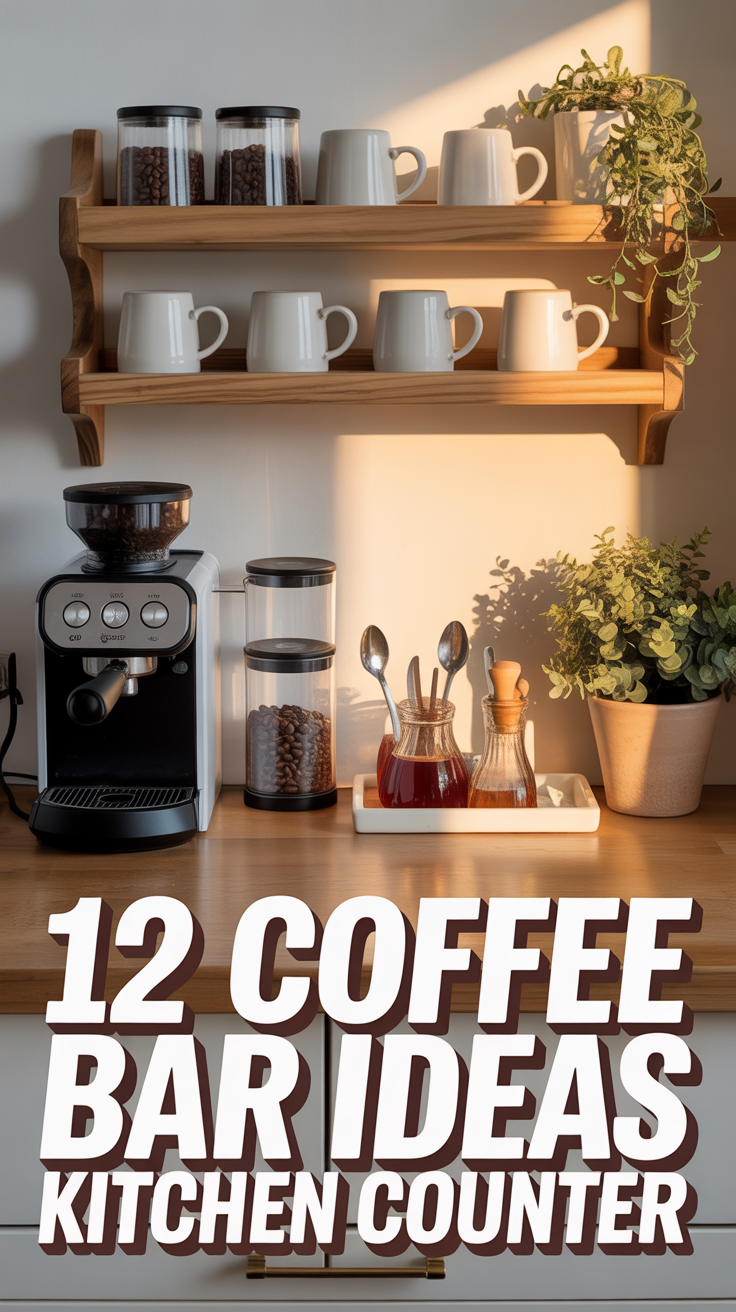 ☕ 12 Coffee Bar Ideas Kitchen Counter