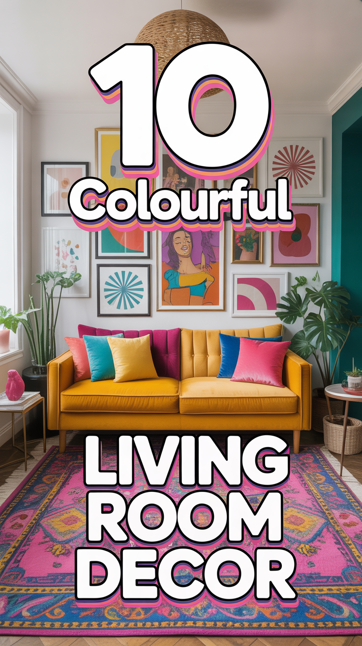 🎨 10 Colourful Living Room Decor