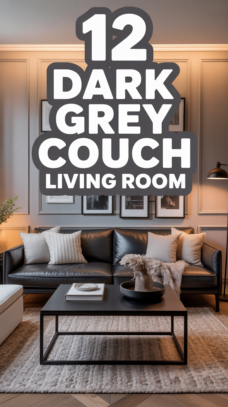 🛋️ 12 Dark Grey Couch Living Room
