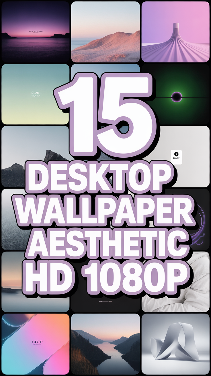 🖥️ 15 Desktop Wallpaper Aesthetic HD 1080P