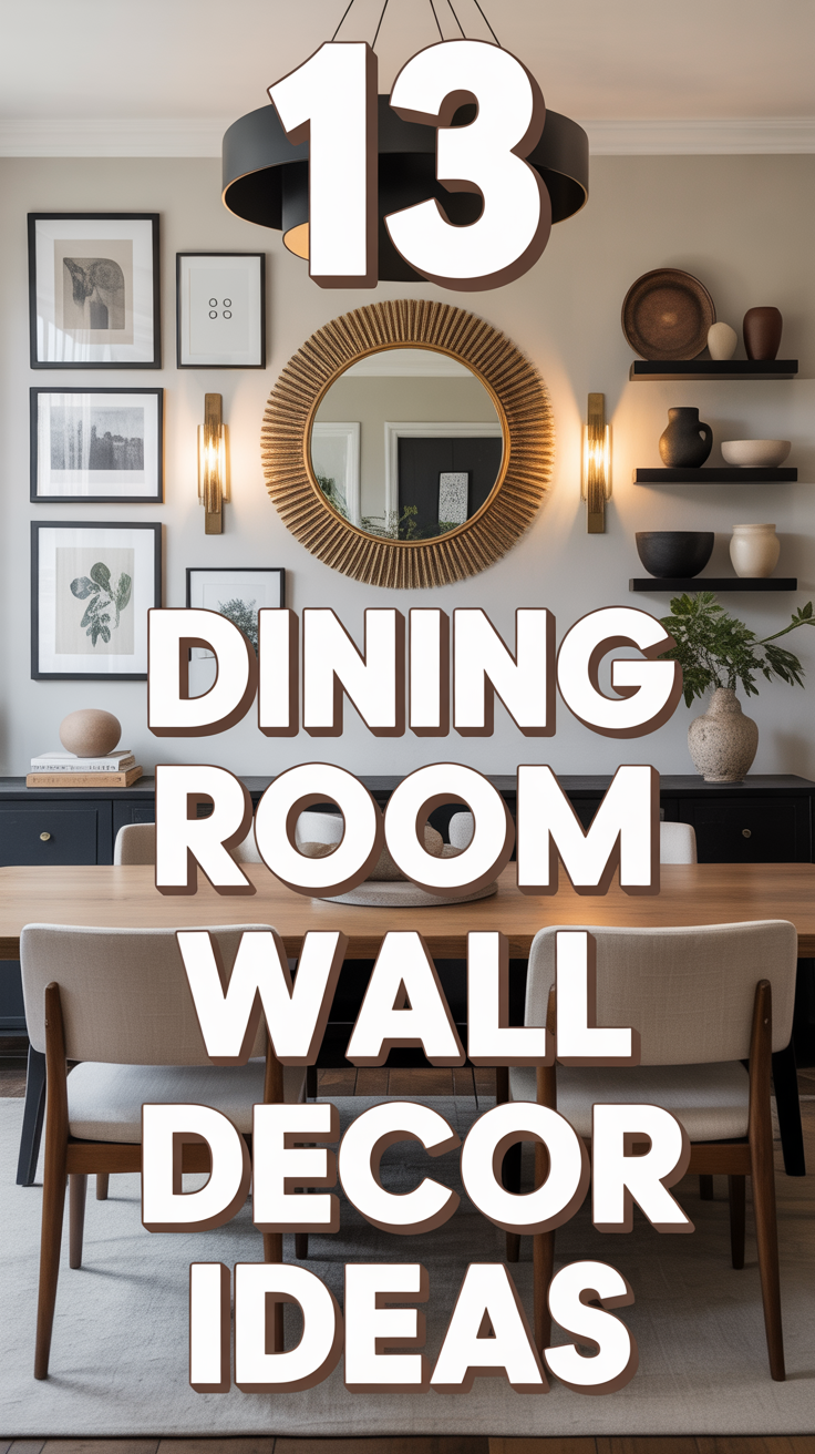 🖼️ 13 Dining Room Wall Decor Ideas