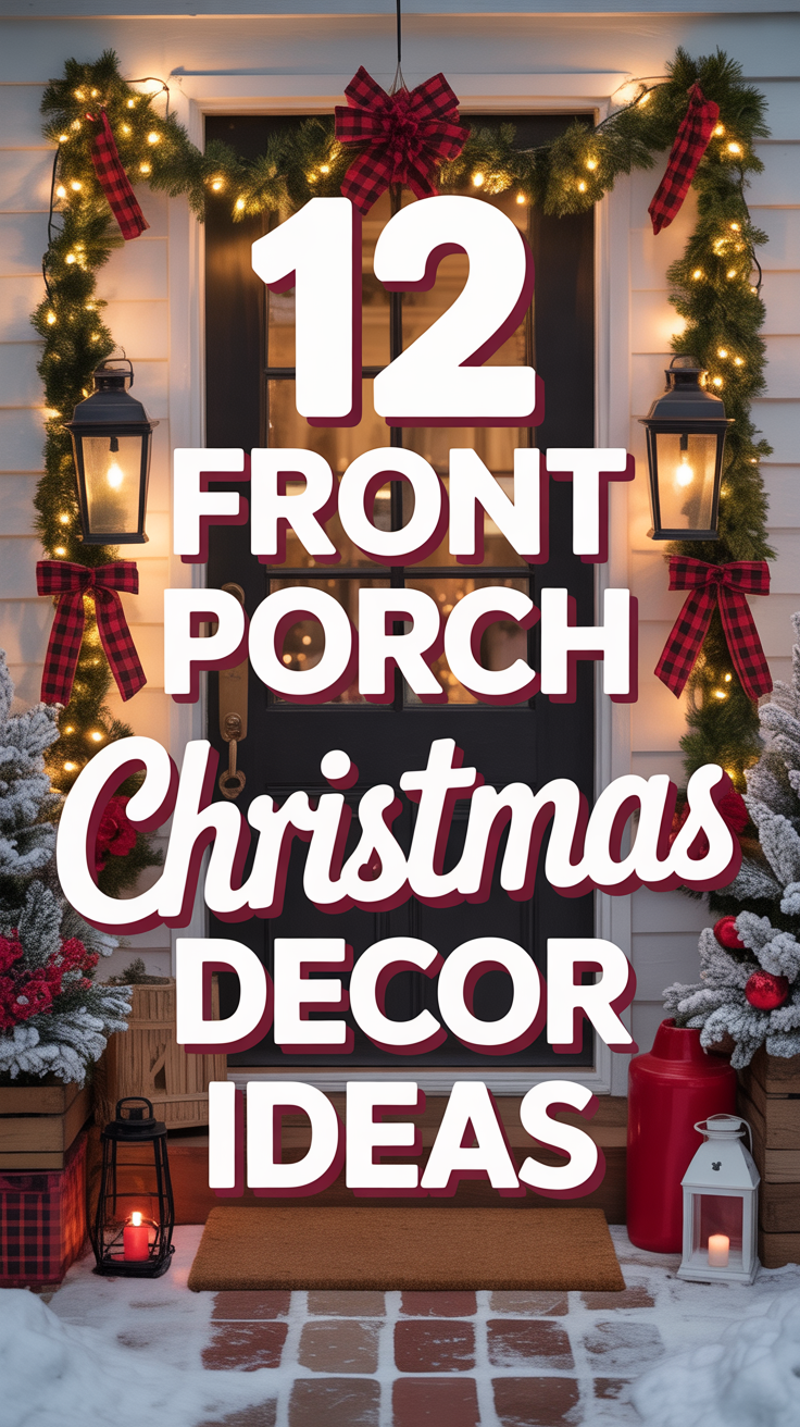 🎄 12 Front Porch Christmas Decor Ideas
