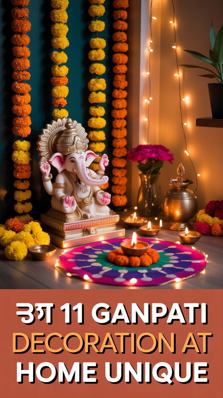 🪔 11 Ganpati Decoration At Home Unique