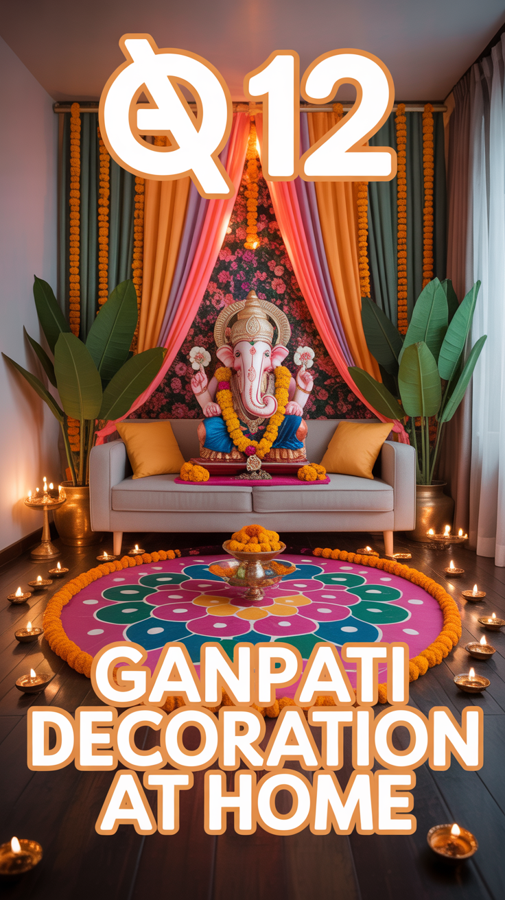 🪔 12 Ganpati Decoration At Home