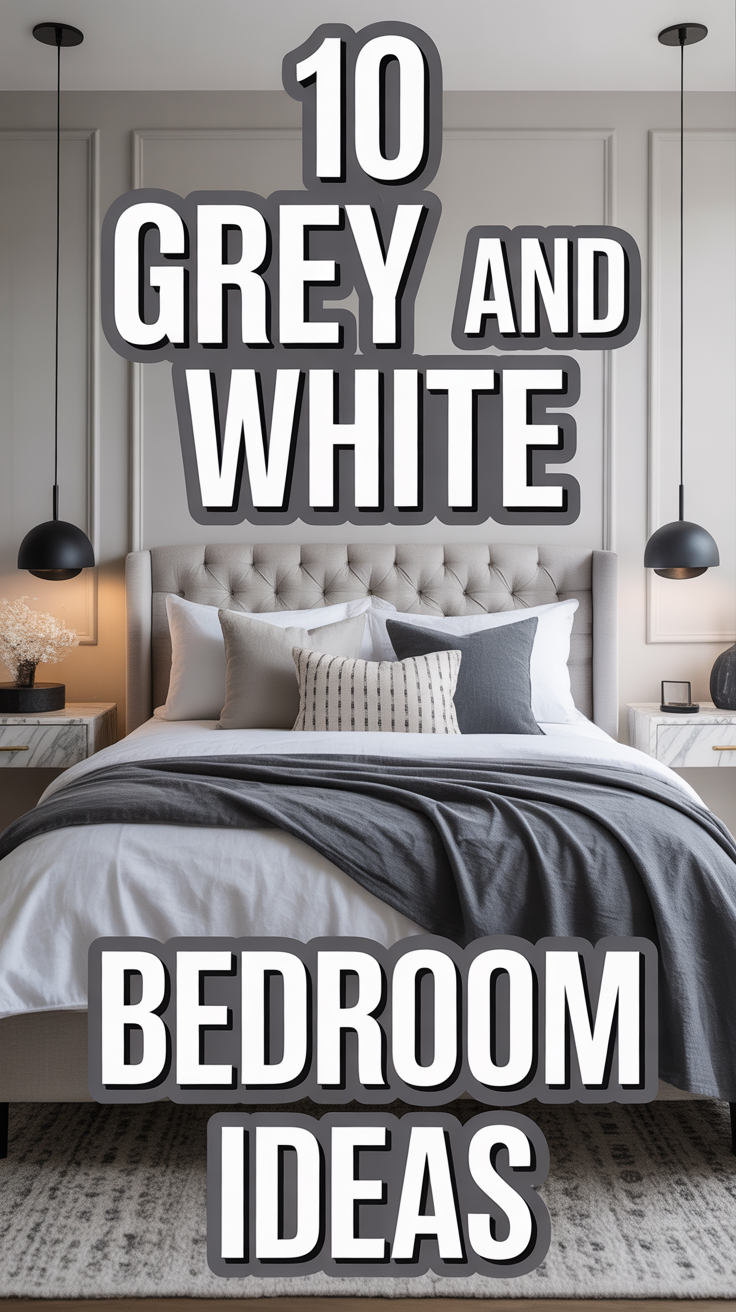 🛏️ 10 Grey And White Bedroom Ideas