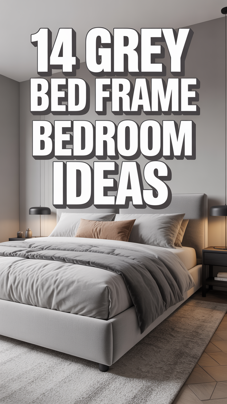 🛏️ 14 Grey Bed Frame Bedroom Ideas