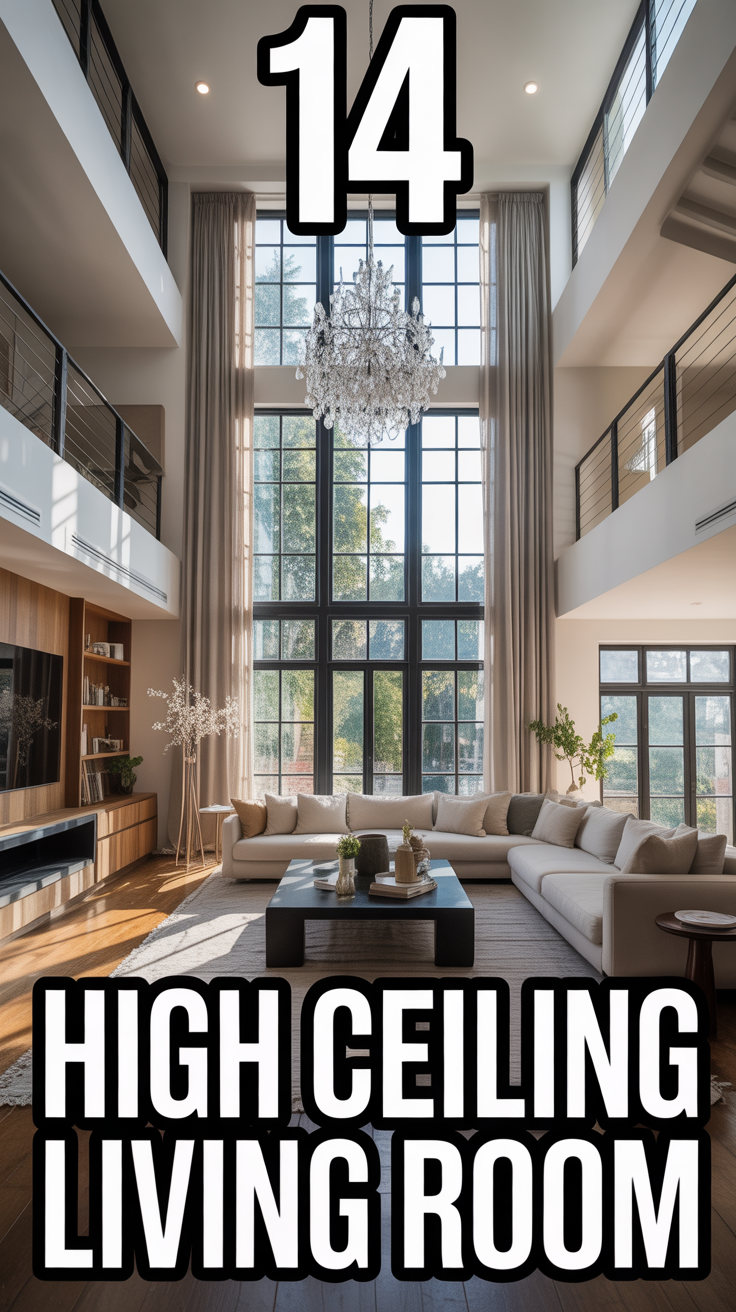 🏛️ 14 High Ceiling Living Room
