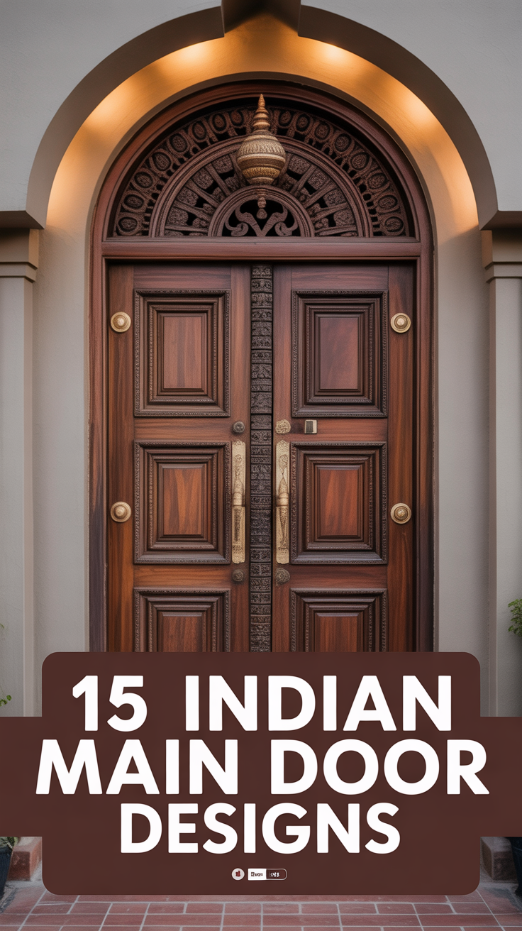 🪵 15 Indian Main Door Designs