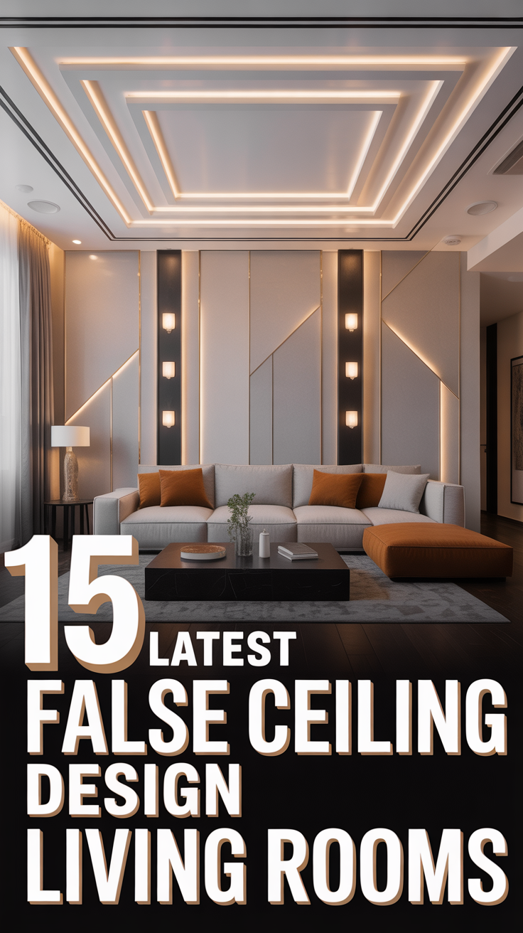 🛋️ 15 Latest False Ceiling Design Living Rooms