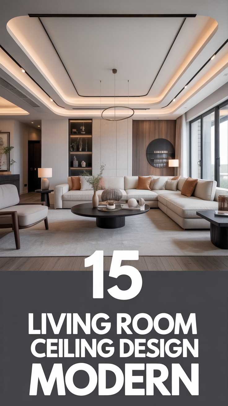 🛋️ 15 Living Room Ceiling Design Modern