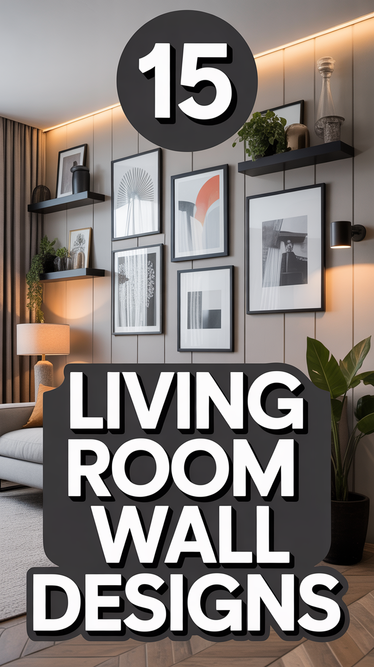 🖼️ 15 Living Room Wall Designs