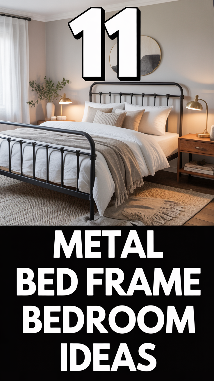 🛏️ 11 Metal Bed Frame Bedroom Ideas
