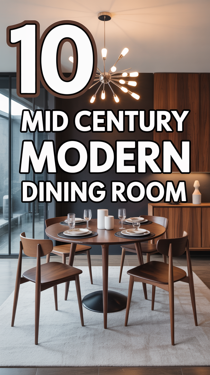 🍽️ 10 Mid Century Modern Dining Room