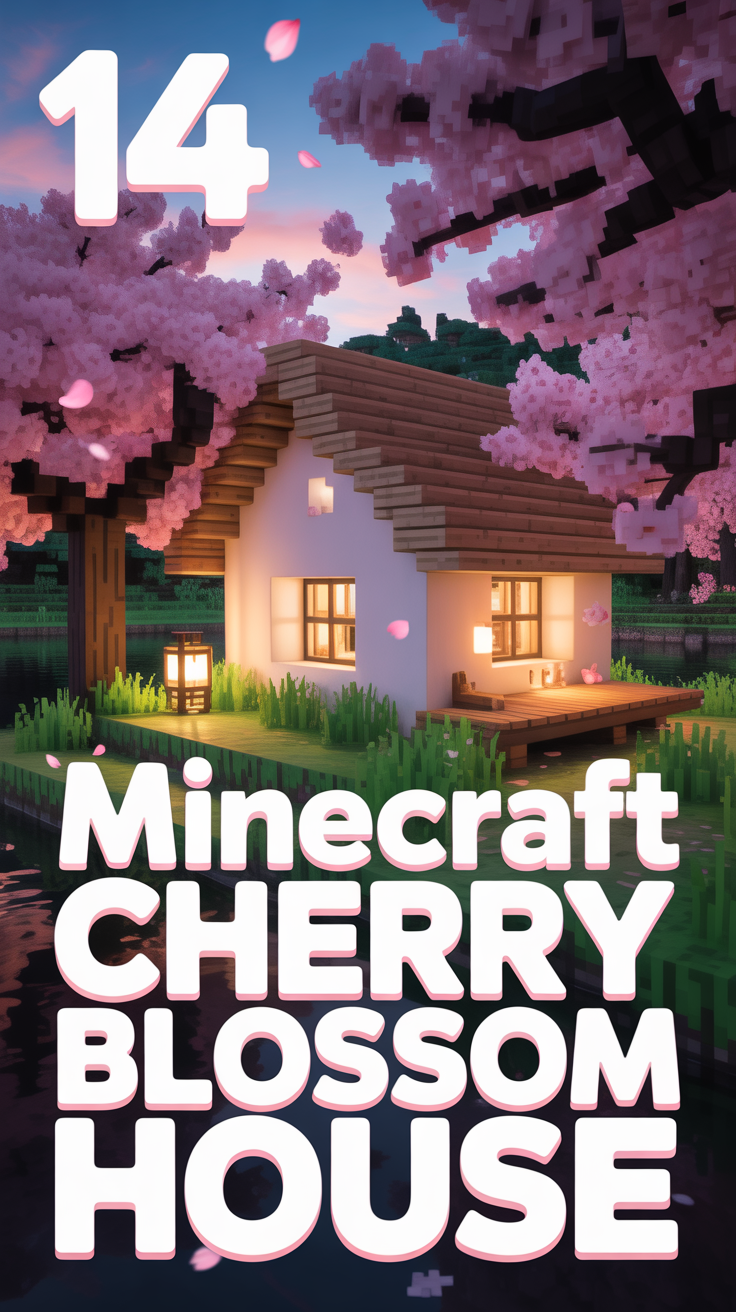 🌸 14 Minecraft Cherry Blossom House