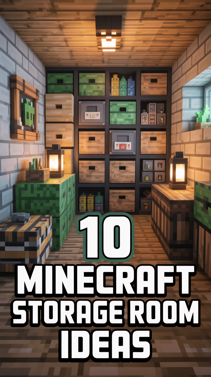 📦 10 Minecraft Storage Room Ideas