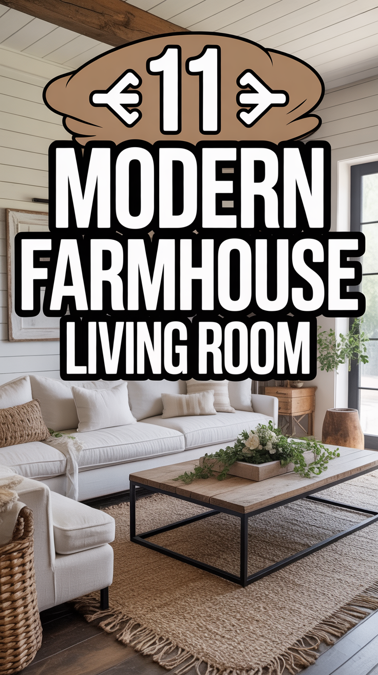 🪵 11 Modern Farmhouse Living Room