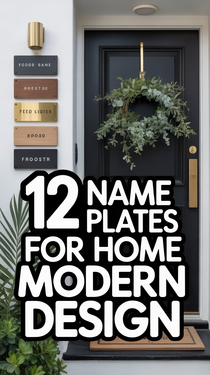 🏠 12 Name Plates For Home Modern Design