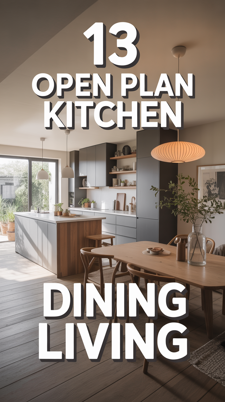 🏡 13 Open Plan Kitchen Dining Living