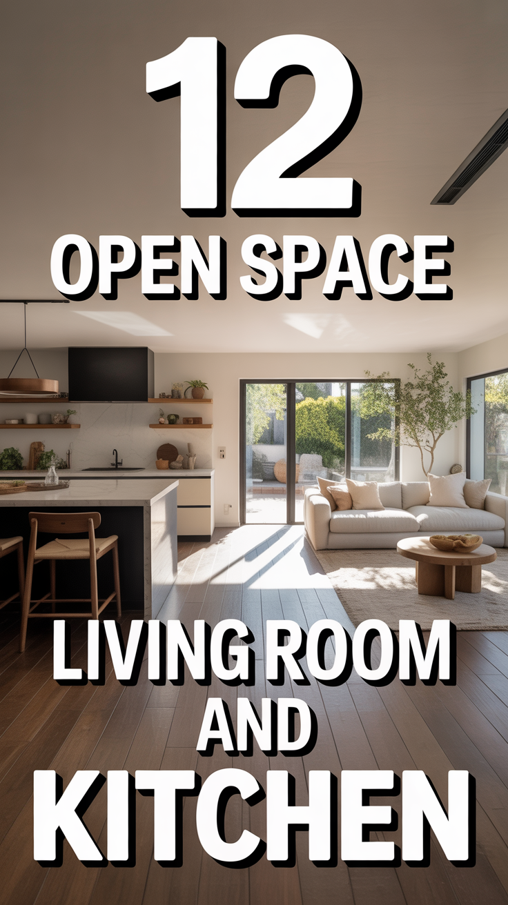 🏠 12 Open Space Living Room And Kitchen