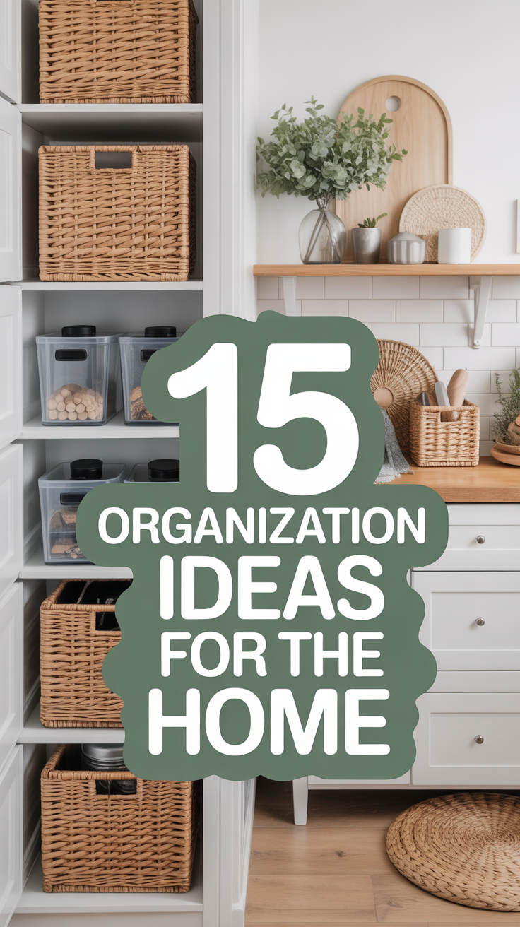 🧺 15 Organization Ideas For The Home
