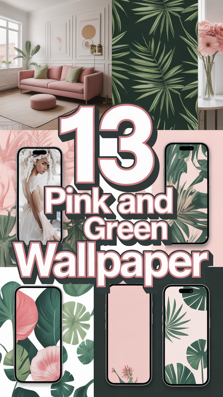🌿 13 Pink And Green Wallpaper