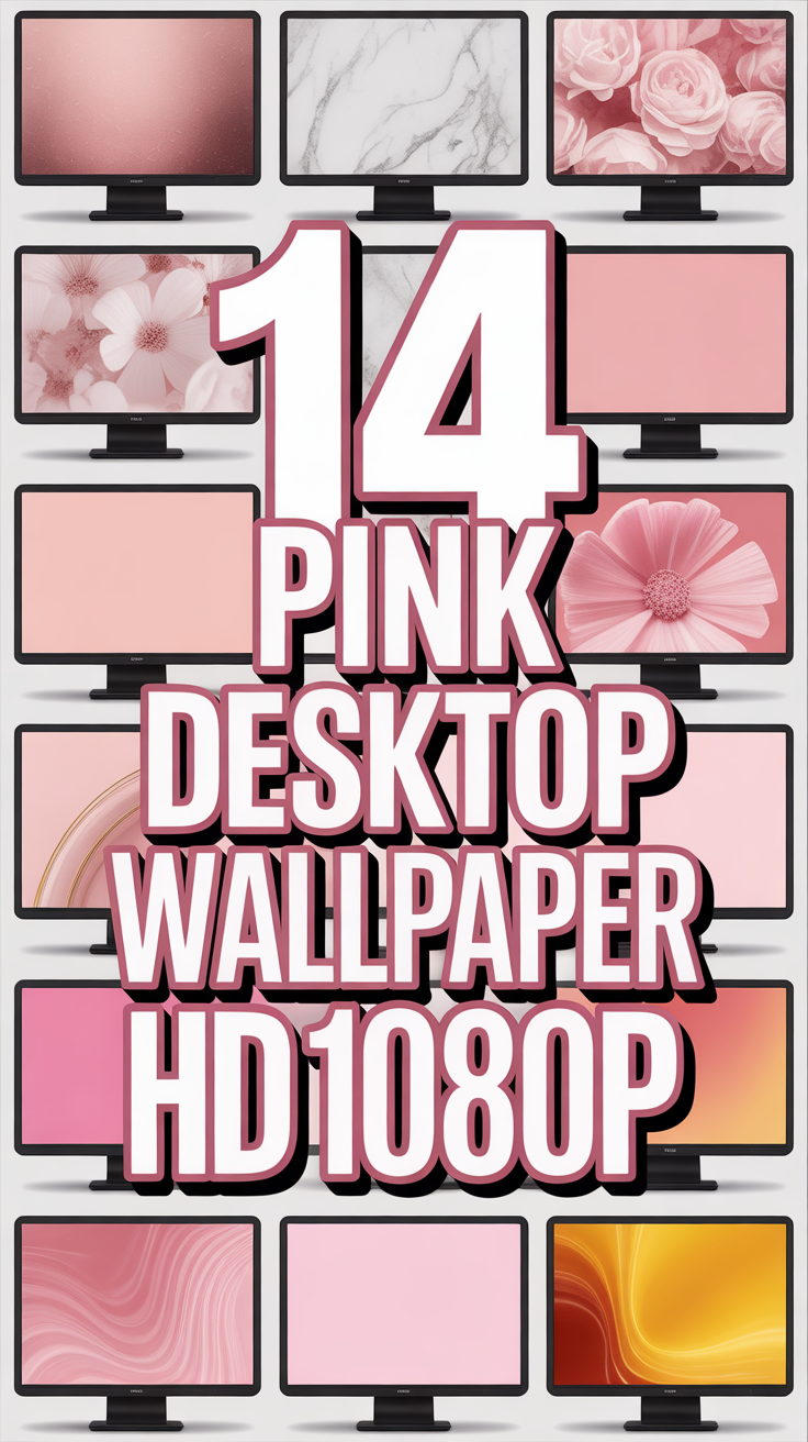 🌸 14 Pink Desktop Wallpaper HD 1080P