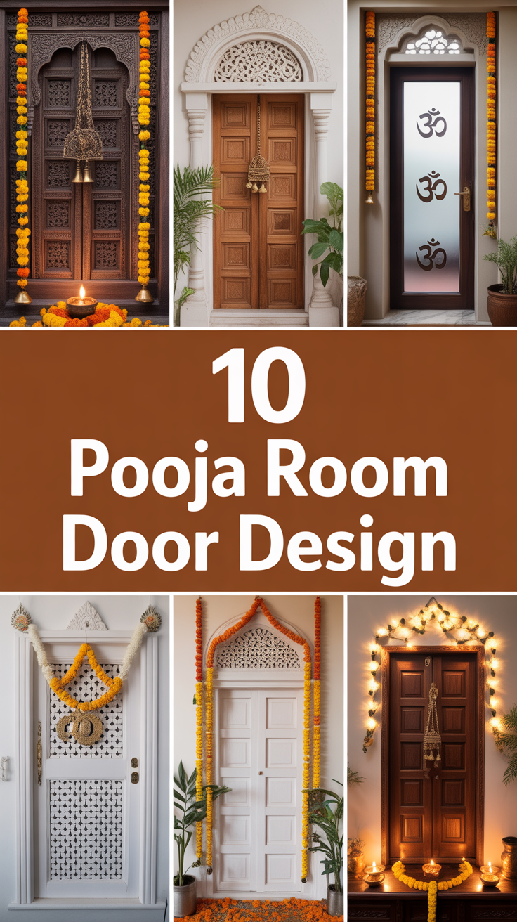 🛕 10 Pooja Room Door Design
