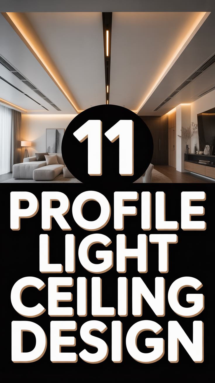 💡 11 Profile Light Ceiling Design