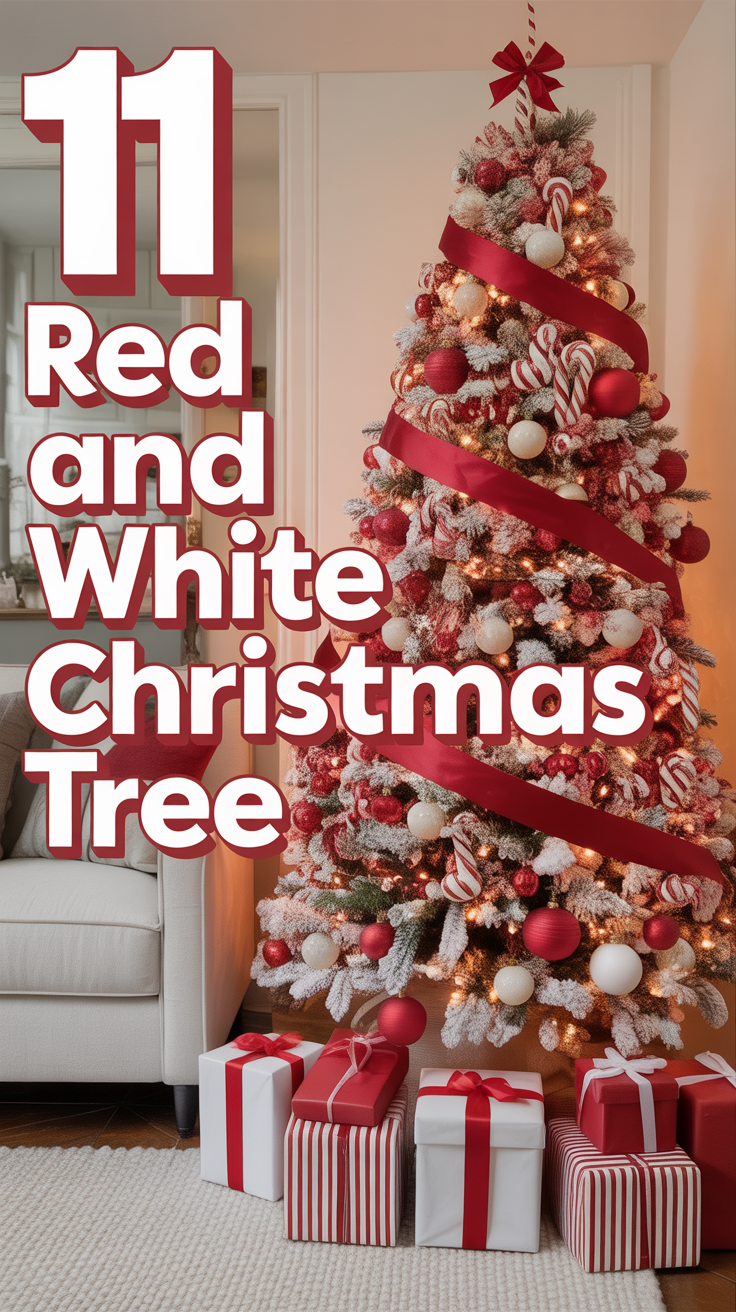 🎄 11 Red And White Christmas Tree