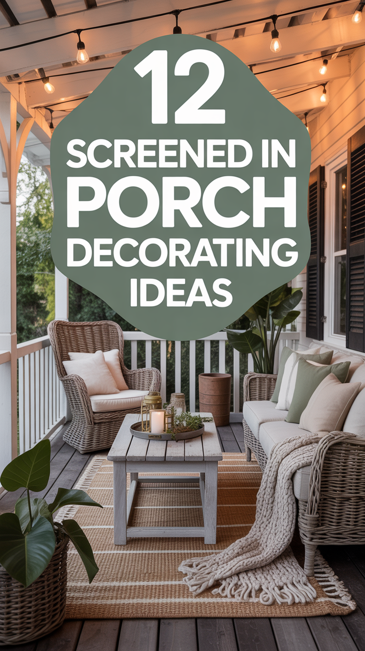 🌿 12 Screened In Porch Decorating Ideas