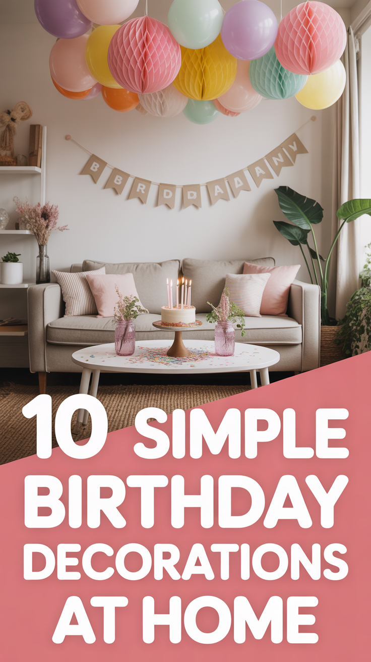 🎉 10 Simple Birthday Decorations At Home