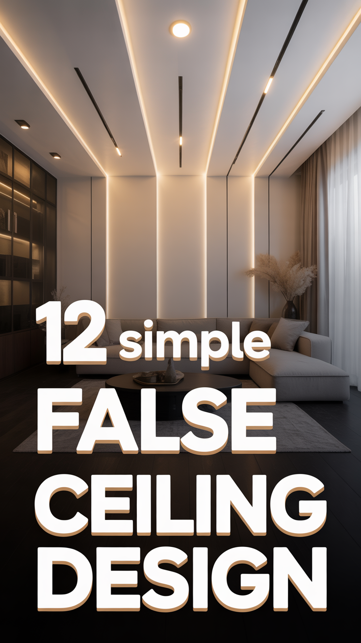 ✨ 12 Simple False Ceiling Design