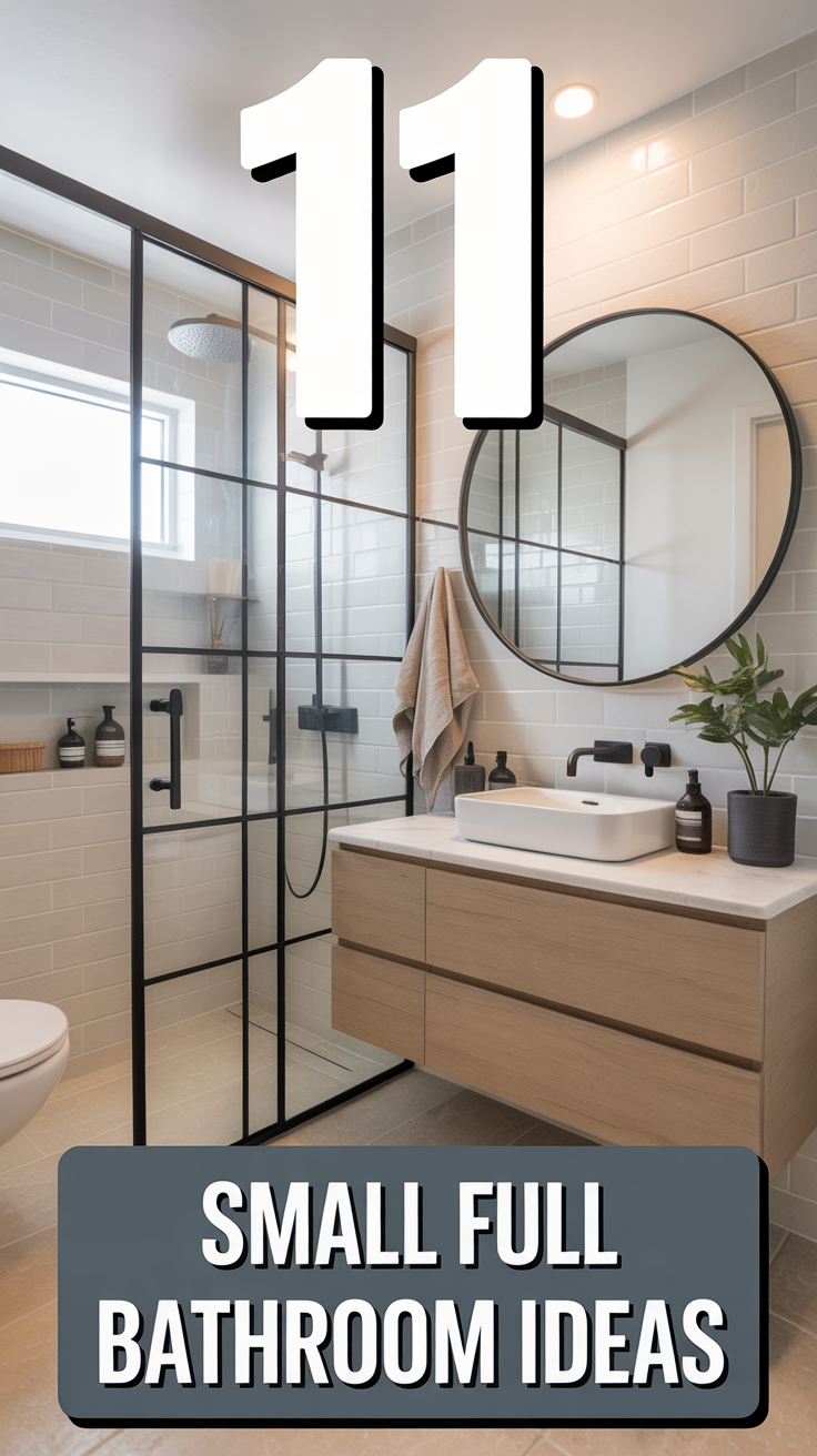 🛁 11 Small Full Bathroom Ideas
