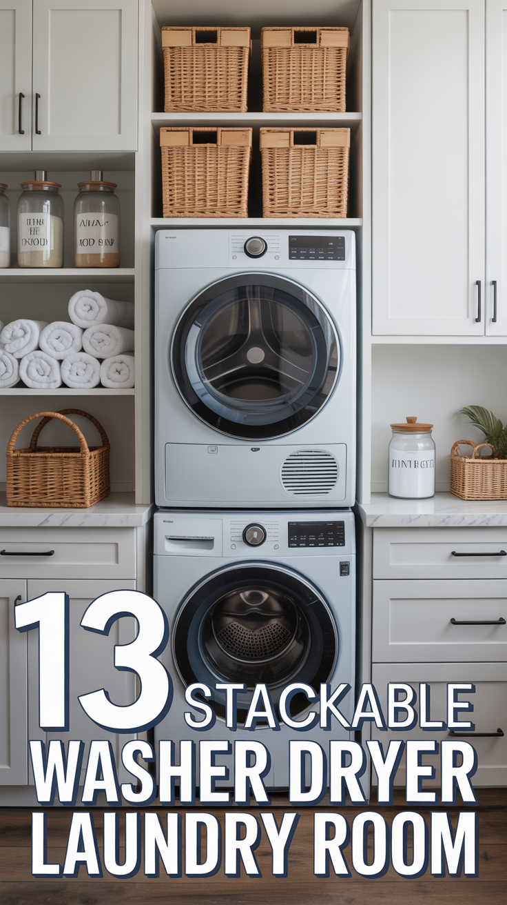 🧺 13 Stackable Washer Dryer Laundry Room