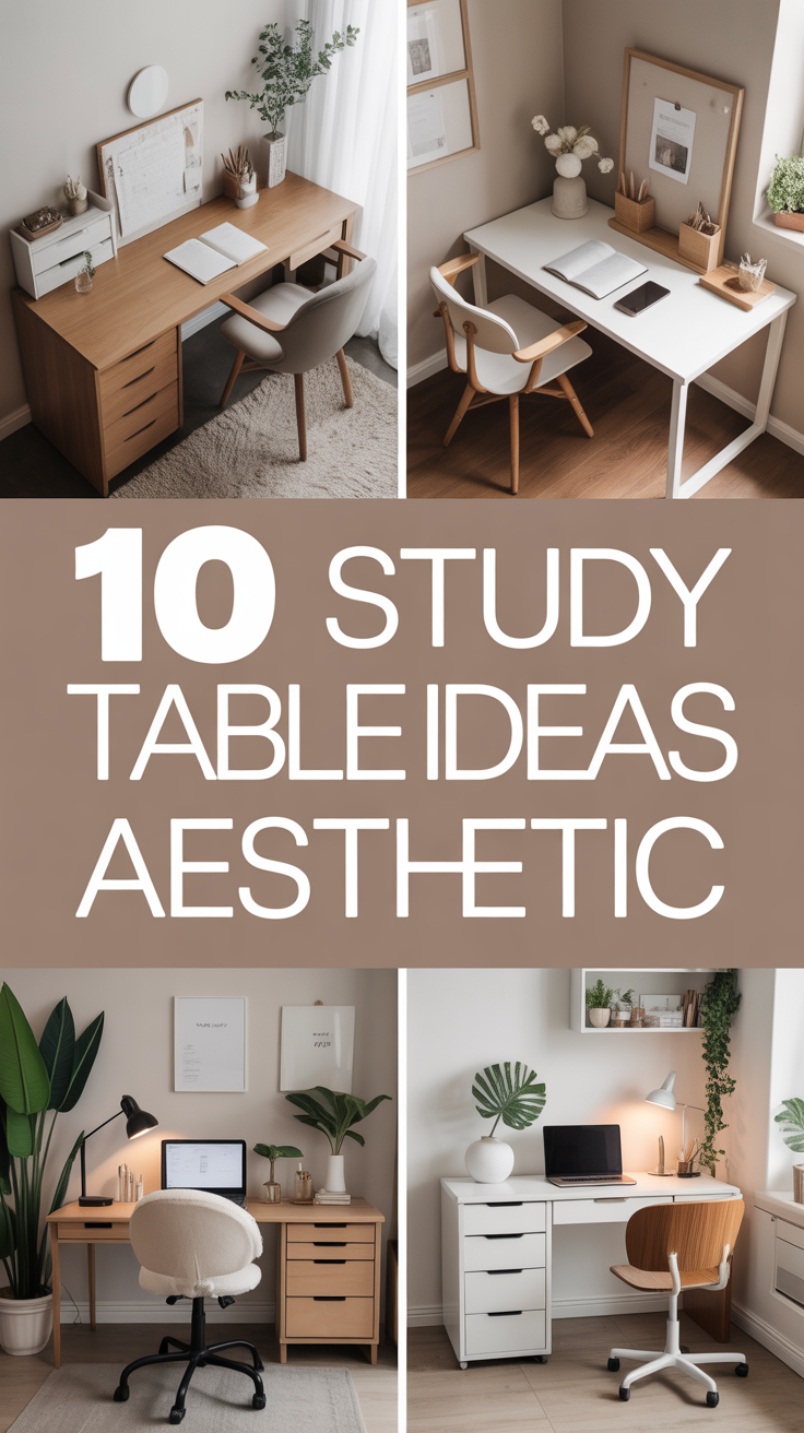 🪑 10 Study Table Ideas Aesthetic