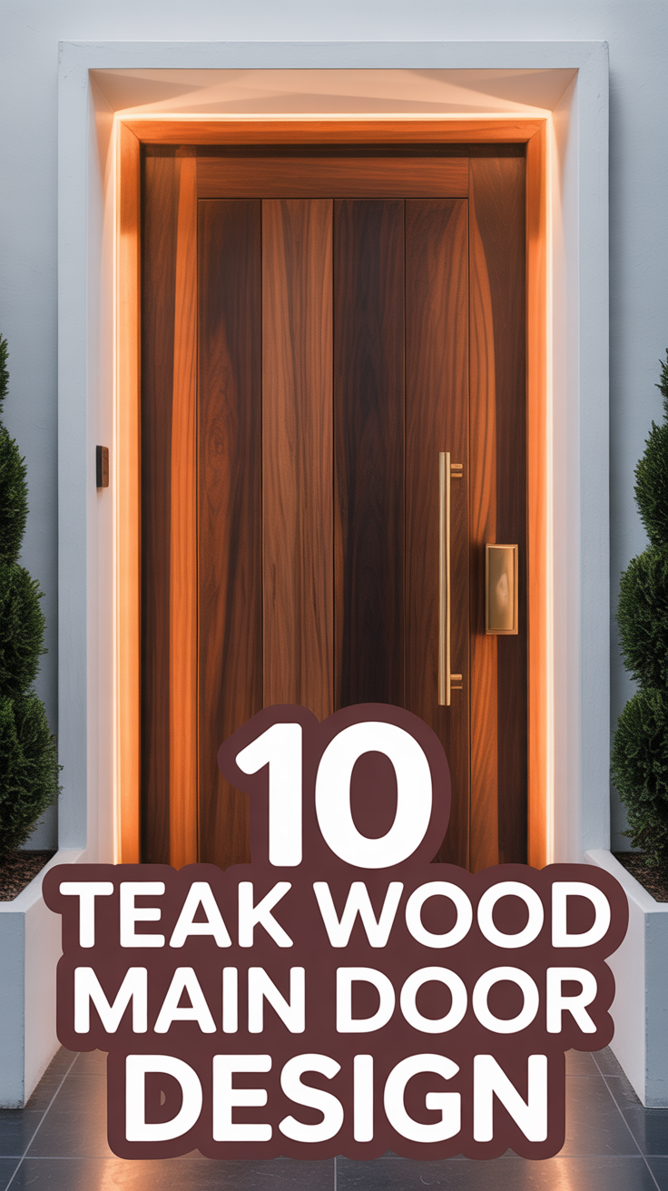 🚪 10 Teak Wood Main Door Design