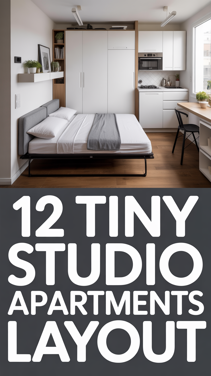 🧭 12 Tiny Studio Apartments Layout