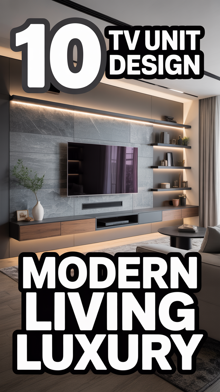 🛋️ 10 TV Unit Design Modern Living Luxury